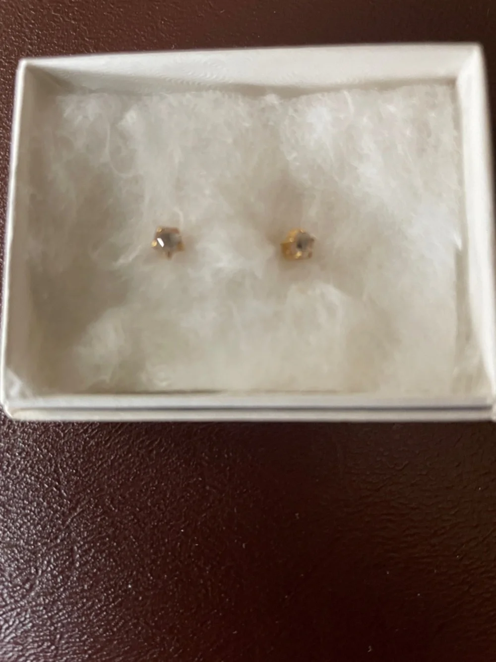 Baby diamond stud earrings